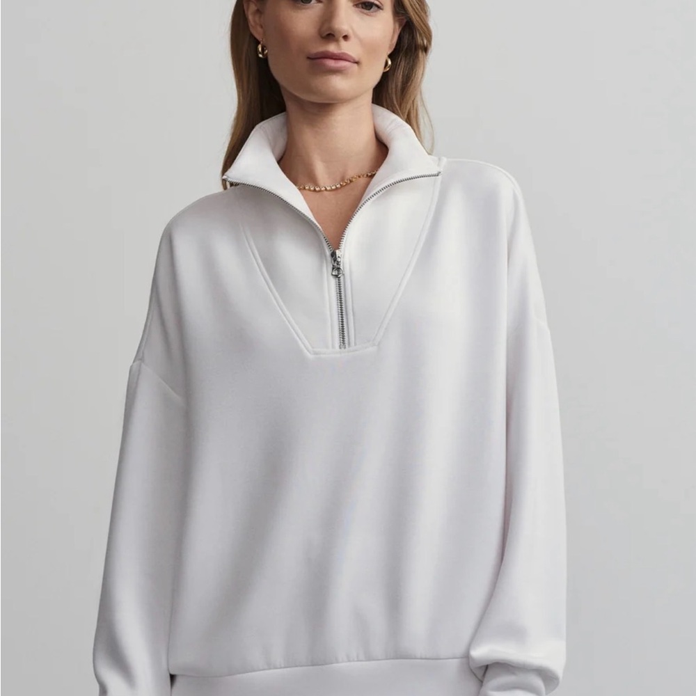 Varley White half zip pullover XS NWOT